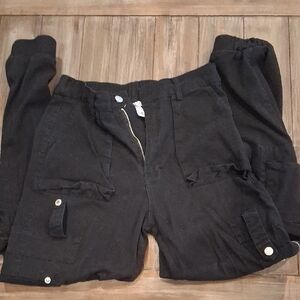 Rue21 Dark Cargo Pants with Silver Accents